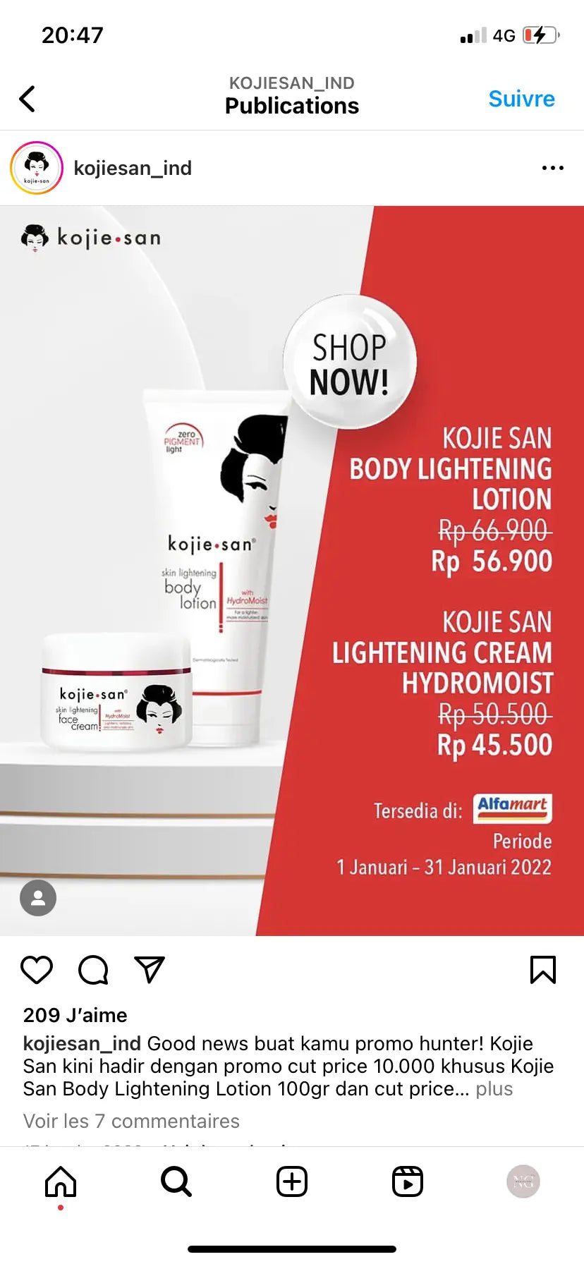 Lait de corps Éclaircissant Kojie San Skin